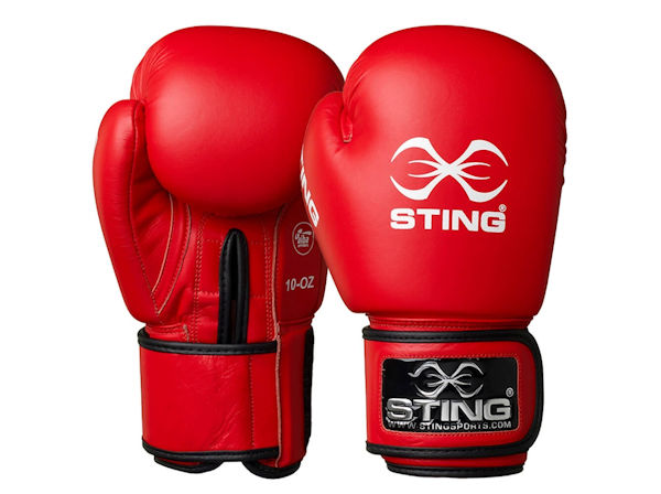 Sting AIBA England Boxing Approved Competition Gloves Red